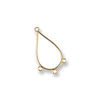 Gold Teardrop Earring Findings