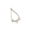 Gold Teardrop Earring Findings view 1