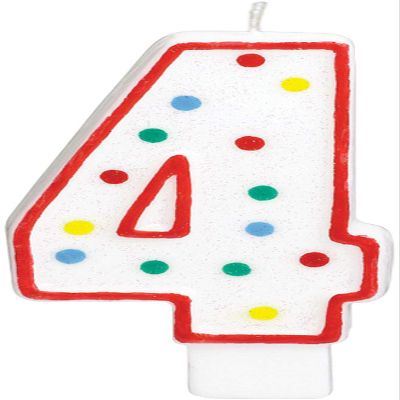 Amscan International Birthday Candle Number 4