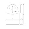 ABUS Titalium Padlock 54TI/40HB63, High Shackle, 56216 view 3