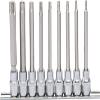 KS Tools 918.1550 3/8" CHROMEplus Long TX Bit Socket Set, 9-Piece, T20–T60 view 1