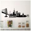 Samunshi San Francisco Skyline Wall Decal, Frisco, 50 x 14.2 cm, Turquoise view 3