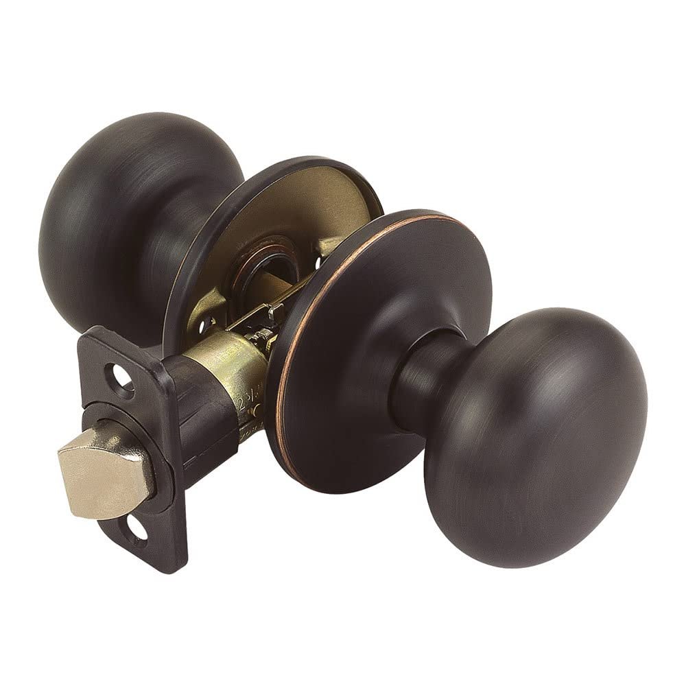 Design House 753020 Cambridge Universal Latch Passage Door Knob, Adjustable Backset, Oil-Rubbed Bronze Finish