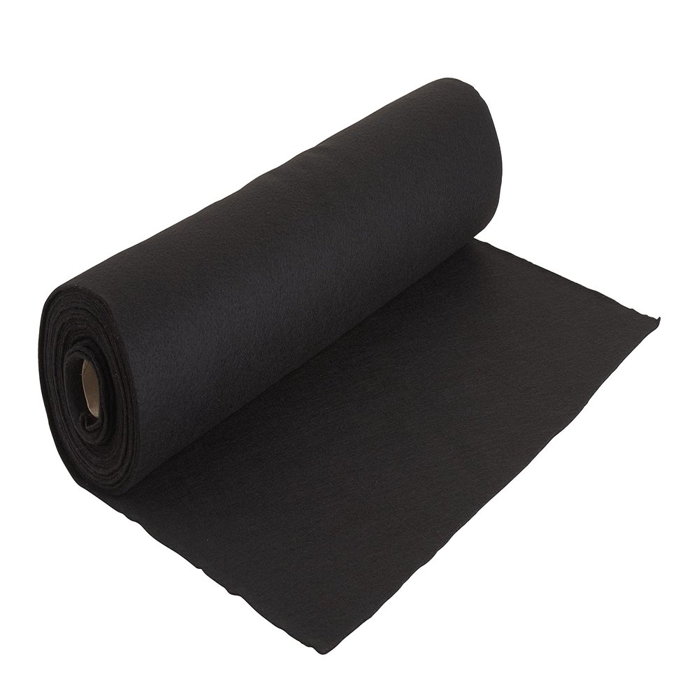 VBS Craft Felt 45 x 500 cm, 100% Terylene, 1.5 mm Thick, Black