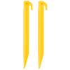 Highlander Yellow Plastic Angle Tent Pegs, 6 Pack, 9 in (22.5 cm) view 1