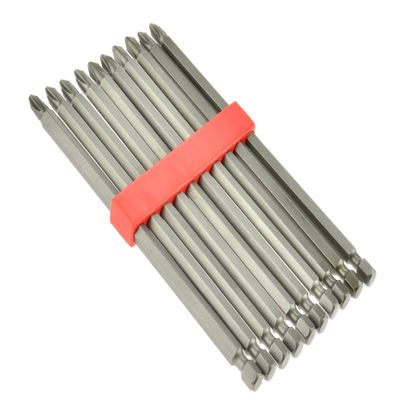 SE SD76PH2 Phillips Screwdriver Bits, 6 in, No. 2, 10-Piece