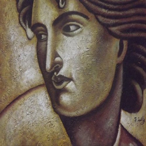 Oil Painting on Canvas, King David, 50 x 60 cm