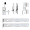 Alberts 216511 Hardware Set for Jäger Fence Double or Single Gates | Galvanized, Thick-Film Passivated view 1