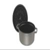 STAUB Cocotte, Cast Iron Dutch Oven with Stainless Steel Steamer Insert, 26 cm, 5.25 L, Round, All Stovetops Including Induction, Made in France, Graphite Gray view 4