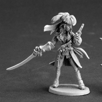 Angelica Fairweather, Pirate Captain Miniature by Reaper