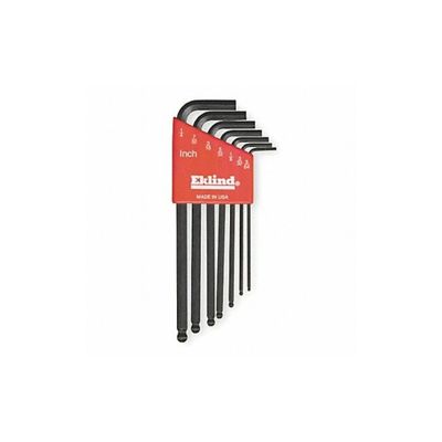 Eklind 13207 Long-Series Ball-Hex L-Key Set, 7 Pieces
