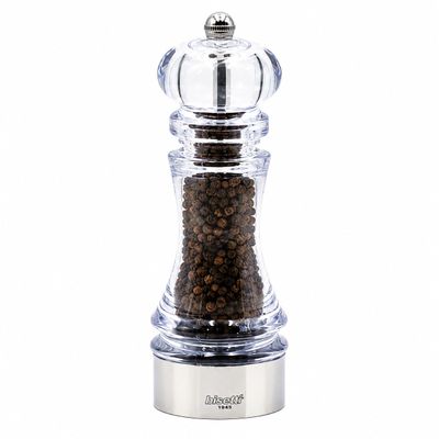 Bisetti Acrylic Pepper Mill, Transparent