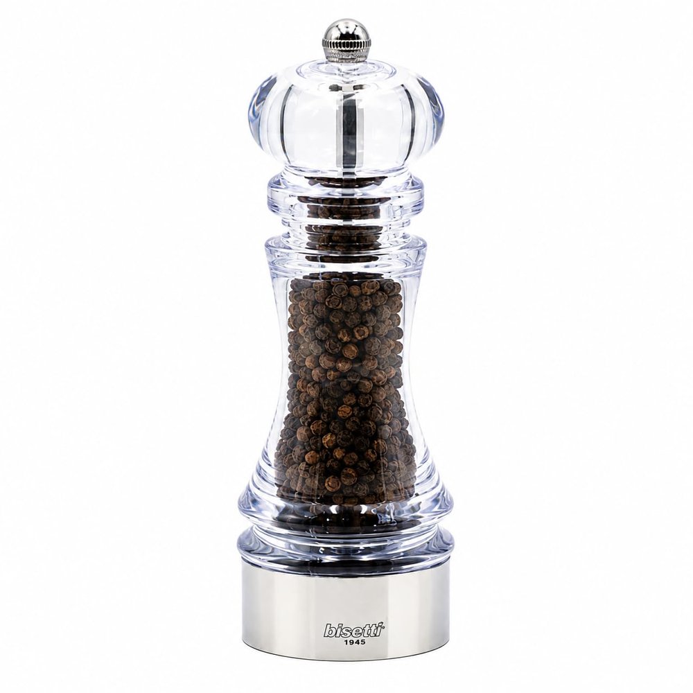 Bisetti Acrylic Pepper Mill, Transparent