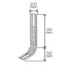Alberts 866358 Adjustable Angle Bracket | Two 45° Angles, Stamped, with Slotted Hole | Sendzimir Galvanized | 50 x 30 x 120 mm | Set of 25 view 2