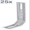 Alberts 866358 Adjustable Angle Bracket | Two 45° Angles, Stamped, with Slotted Hole | Sendzimir Galvanized | 50 x 30 x 120 mm | Set of 25 view 3