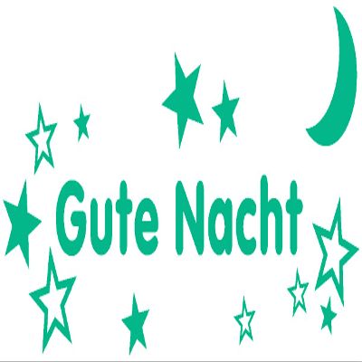 Samunshi “Good Night” Wall Decal, 50 x 22 cm, Turquoise