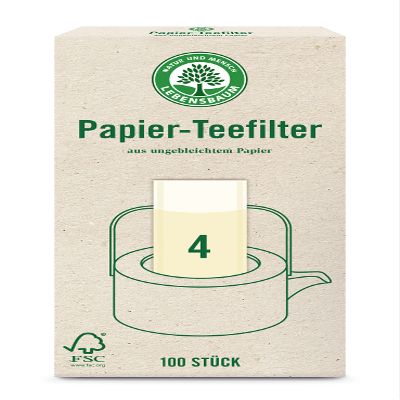 Lebensbaum Paper Tea Filters, Size 4, 100 Count