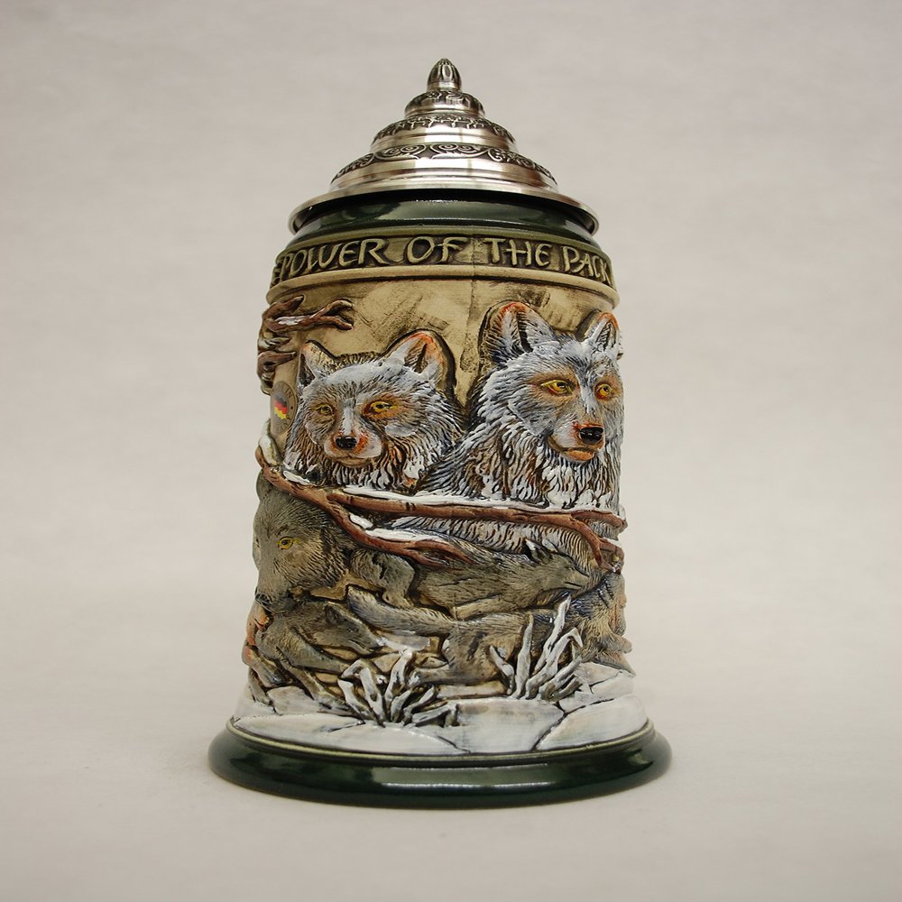 Wolf Pack Relief Beer Stein, 0.75 L