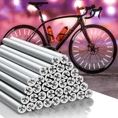 Büchel Unisex Seku Clip Spoke Reflectors, 36-Pack, Silver, 80 mm
