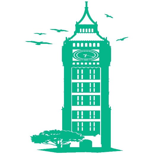 Samunshi The Clock Tower/Big Ben Wall Decal, 35 x 120 cm, Turquoise