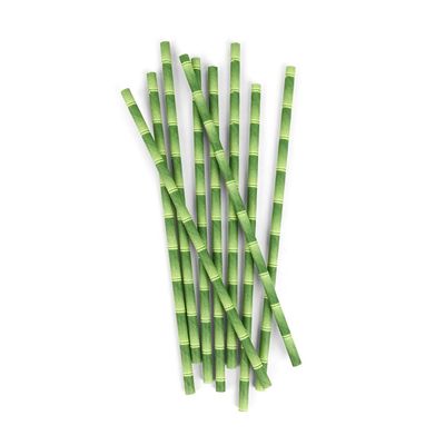 Kikkerland CU75 Paper Straws, Green, 22.8 x 15.2 x 4 cm