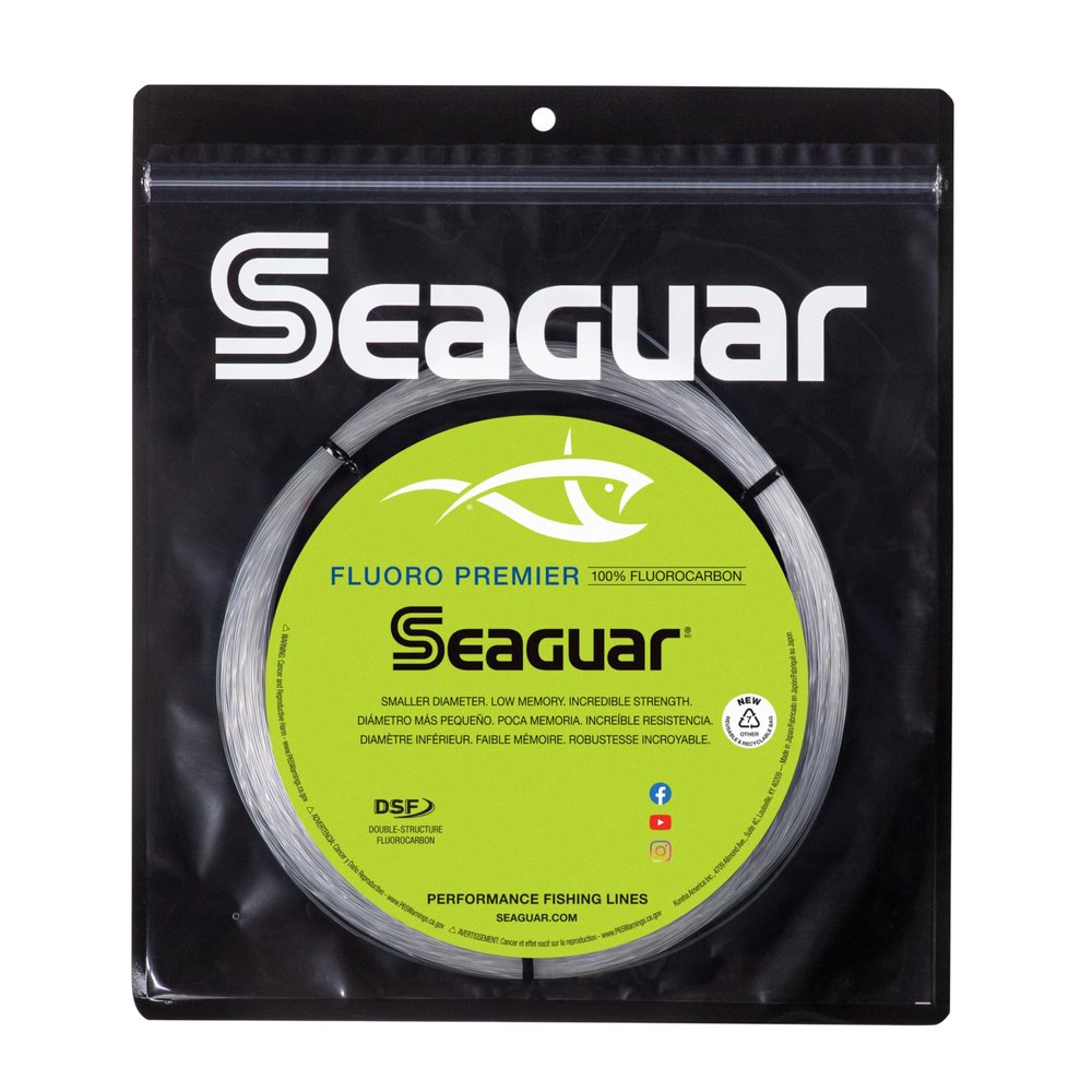 Seaguar Unisex-Adult Fluoro Premier 50 Saltwater Fishing Line, Clear, 100 lb/50 yd