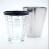 BarCraft Boston Cocktail Shaker Set with Printed Recipes, Stainless Steel/Glass, 400 ml, Silver/Transparent view 2