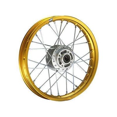12-Inch Front Aluminum Rim, Black Anodized, for 12 mm Axle Motocross Pit Bike