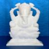 StonKraft White Marble Ganesha Idol for Daily Puja, 9 Inch view 4