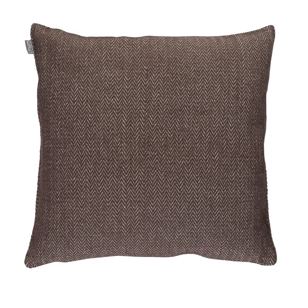 Linum Shepherd Cushion Cover B91, Dark Brown Herringbone, 50 x 50 cm