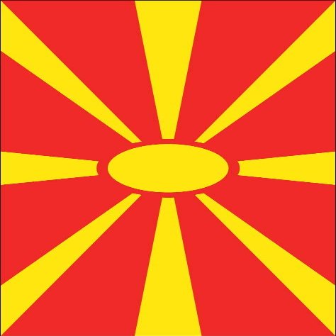 flaggenmeer North Macedonia Flag, 160 g/m², approx. 200 x 80 cm