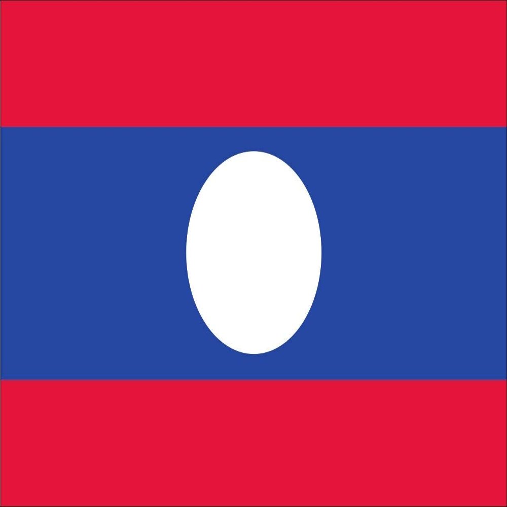 flaggenmeer Laos Flag, 160 g/m, approx. 40 x 60 cm