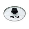 20 cm Glass Pot and Pan Lid with Stainless Steel Rim and Steam Vent view 2