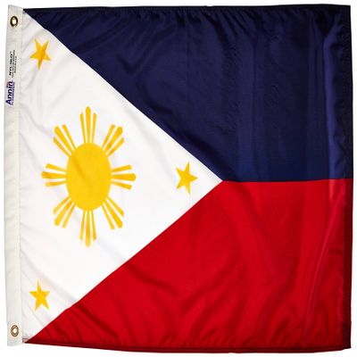 Annin Flagmakers Model 196751 Philippines Flag, Nylon SolarGuard NYL-Glo, 6 x 0.9 m, 100 Official United Nations Design Specifications
