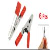sourcing map 6-Pack Red Plastic-Coated Insulated Alligator Clips, 2.2 in view 2