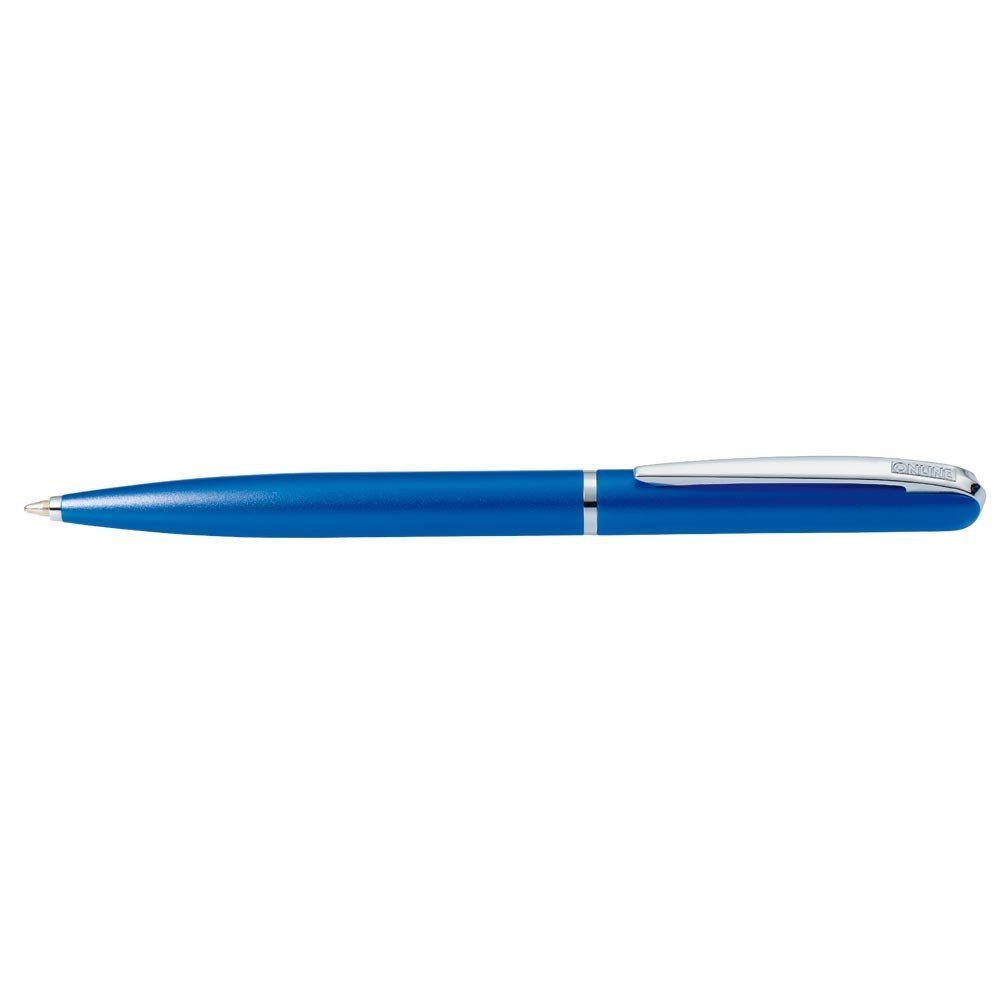 ONLINE Event Blue Twist-Action Ballpoint Pen, Aluminum, SoftFLOW Refill, 0.7 mm, Black Ink, Gift Case