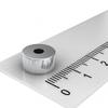 50 Neodymium Ring Magnets, 10 x 5 mm, 3.1 mm Hole, N45, Nickel-Plated view 1