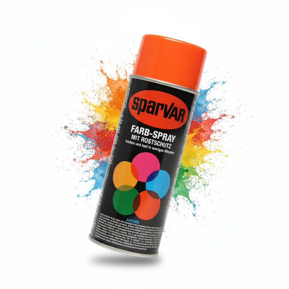 Sparvar 6092027 Paint Spray RAL 2002, Glossy, 400 ml, Blood Orange