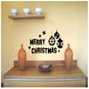 Samunshi Merry Christmas Wall Decal 70 x 40 cm, Aubergine view 2