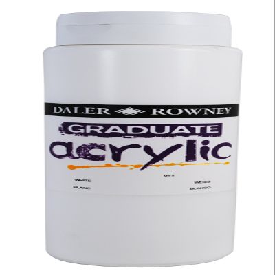 Daler Rowney Graduate Acrylic Paint, 1-L Bottle, White