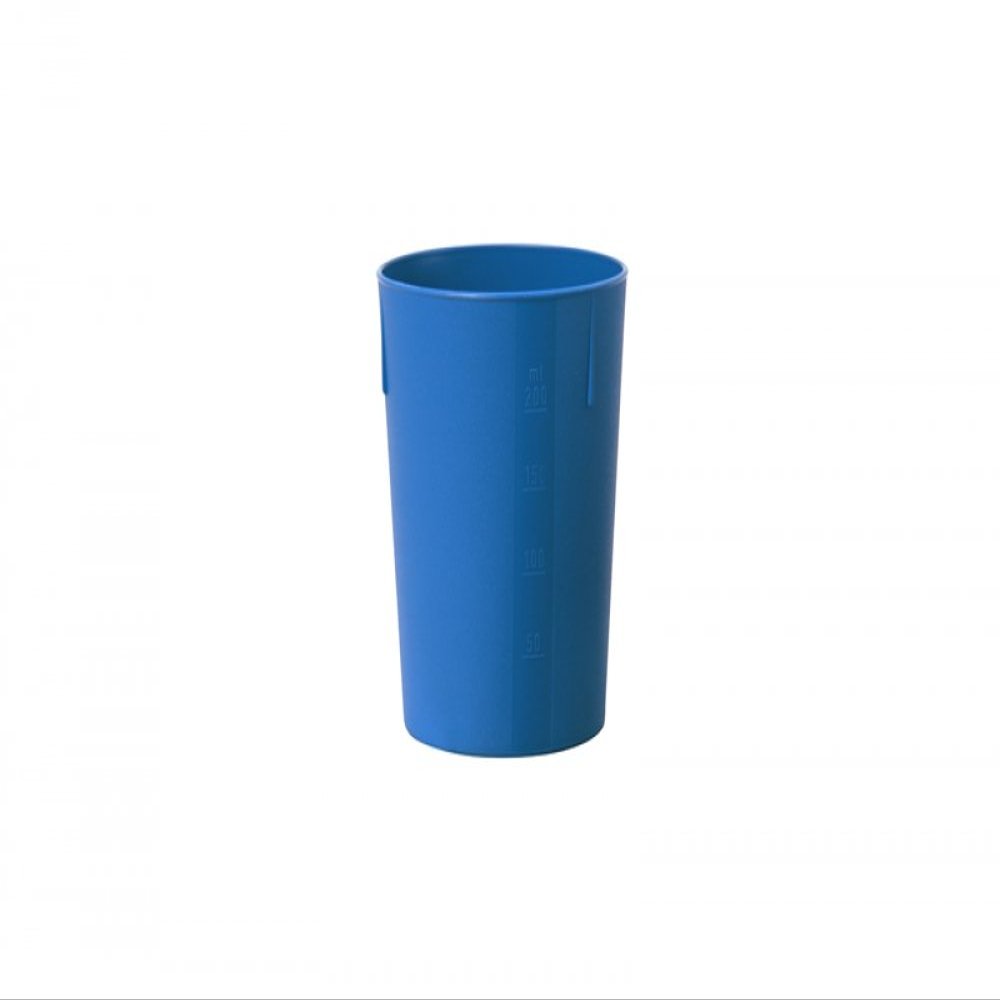 WACA 2537 Plastic Drinking Cup, 250 ml, Ø 74 mm, Blue