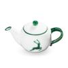 GMUNDNER KERAMIK Smooth Teapot, 0.5 L, Green Deer view 1