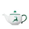 GMUNDNER KERAMIK Smooth Teapot, 0.5 L, Green Deer view 2