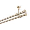 MDEKOR 16 mm Double Curtain Rod, Ceiling Mount, Antique Gold Metal, New (120) view 1