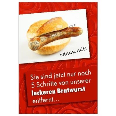 net-xpress Bratwurst in a Bun Poster, DIN A1