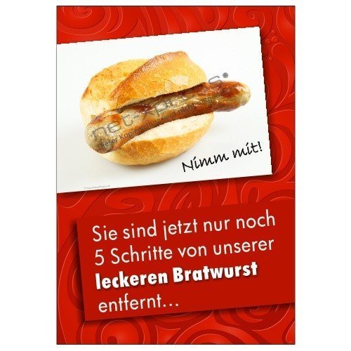 net-xpress Bratwurst in a Bun Poster, DIN A1