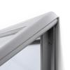 Display Case for 21 DIN A4 Sheets, IP56, B1 Fire Protection, ESG Safety Glass, Lockable, Silver view 2