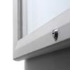 Display Case for 21 DIN A4 Sheets, IP56, B1 Fire Protection, ESG Safety Glass, Lockable, Silver view 3