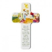 MaMeMi When the Stars Are in the Sky Wooden Cross, 18 x 11 cm