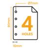 NAVIGATOR Risme 1581UN Organizer, 4-Hole, A4, 80 gsm, 5-Pack view 2